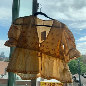 Free people belle of Georgia flowy blouse